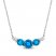 Blue Topaz Necklace Diamond Accents 10K White Gold