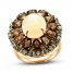 Le Vian Nude Opal/Quartz Ring 1 ct tw Diamonds 14K Strawberry Gold