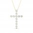 Lab-Created Diamonds by KAY Cross Necklace 1/2 ct tw Round-Cut 14K Yellow Gold 18"