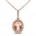 Morganite & 1/8 ct tw Diamond Necklace 10K Rose Gold 18"