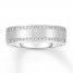 Men's Diamond Wedding Band 1/2 ct tw Round-cut 10K White Gold