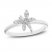 Diamond Dragonfly Ring 1/5 ct tw Round & Baguette-cut 10K White Gold