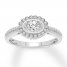 Diamond Engagement Ring 1/2 ct tw Round-cut 14K White Gold