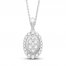 Neil Lane Diamond Necklace 3/8 ct tw Round-cut 14K White Gold 19"