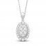 Neil Lane Diamond Necklace 3/8 ct tw Round-cut 14K White Gold 19"