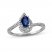 Sapphire & Diamond Ring 1/10 ct tw 10K White Gold