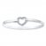 Heart Bangle Bracelet 1/15 ct tw Diamonds Sterling Silver