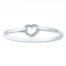 Heart Bangle Bracelet 1/15 ct tw Diamonds Sterling Silver