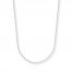 Cable Chain Necklace 14K White Gold 20" Length