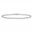 Diamond Bracelet 1 ct tw Round-cut 10K White Gold 7.25"