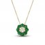 Le Vian Diamond & Emerald Necklace 1/15 ct tw Diamonds 14K Honey Gold