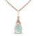 Opal Necklace Diamond Accent 10K Rose Gold 18"