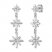 Diamond Star Earrings 3/8 ct tw Round-cut Sterling Silver