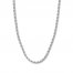 30" Textured Rope Chain 14K White Gold Appx. 4.4mm