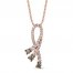 LeVian Milestones Diamond Necklace 3/4 ct tw 14K Strawberry Gold 18"
