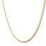 Herringbone Chain Necklace 14K Yellow Gold 18" Length