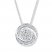 Diamond Necklace 1/6 ct tw Round-cut Sterling Silver