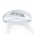 Men's Wedding Band 1/5 ct tw Diamonds 10K White Gold