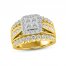 Multi-Diamond Engagement Ring 2 ct tw Princess & Round-cut 14K Yellow Gold