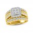 Multi-Diamond Engagement Ring 2 ct tw Princess & Round-cut 14K Yellow Gold