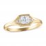 Diamond Engagement Ring 1/2 ct tw Princess/Round 14K Yellow Gold