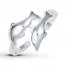 Double Dolphin Toe Ring Sterling Silver