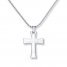 Men's Cross Necklace Stainless Steel 24" Length