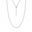 16" Adjustable Rope Chain 14K White Gold Appx. 1.55mm
