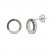 Black/Brown/White Diamond Earrings 1/4 ct tw Sterling Silver