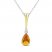 Citrine & Diamond Necklace Sterling Silver/10K Yellow Gold 18"