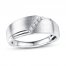 Men's Wedding Ring 1/15 ct tw 10K White Gold