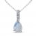 Opal & Diamond Necklace 10K White Gold