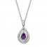 Convertible Amethyst Necklace Sterling Silver
