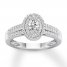 Diamond Engagement Ring 3/8 ct tw Round-cut 10K White Gold