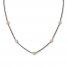 Diamond Choker Necklace 3/4 ct tw 10K Rose Gold/Stainless Steel