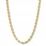 Men's Rope Chain Necklace 14K Yellow Gold 26" Length