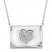 "I Love You" Diamond Heart Necklace 1/4 ct tw Sterling Silver