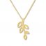Leaf Necklace 10K Yellow Gold