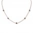 Black Diamond Necklace 3/4 ct tw 10K Rose Gold