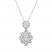 Sparks of Love Diamond Necklace 1 ct tw Round/Baguette 10K White Gold 18"