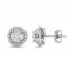 Diamond Stud Earrings 1/2 ct tw Round-cut 10K White Gold