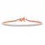 Diamond Fashion Bracelet 1 ct tw 10K Rose Gold 7.5"