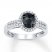 Black Diamond Ring 1 ct tw Oval-cut 14K White Gold