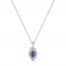 Le Vian Sapphire & Diamond Necklace 1/10 ct tw 14K Vanilla Gold 18"
