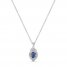 Le Vian Sapphire & Diamond Necklace 1/10 ct tw 14K Vanilla Gold 18"