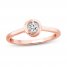 Center of Me Diamond Ring 1/10 ct tw 10K Rose Gold