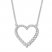 Diamond Heart Necklace 1/2 ct tw Round-cut 10K White Gold