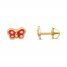 Children's Earrings 14K Yellow Gold Butterfly