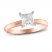 Diamond Solitaire Engagement Ring 1 ct tw Princess-Cut 10K Rose Gold