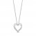 Hallmark Diamonds Heart Necklace 1/2 ct tw Sterling Silver 18"